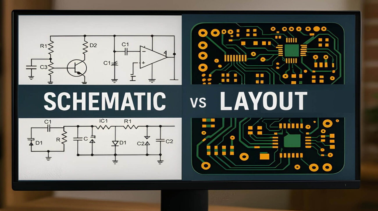 Schematik gegen Layout