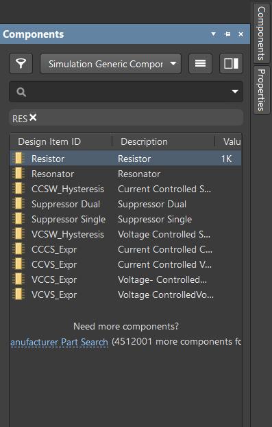 Añadir componentes a un esquema en Altium