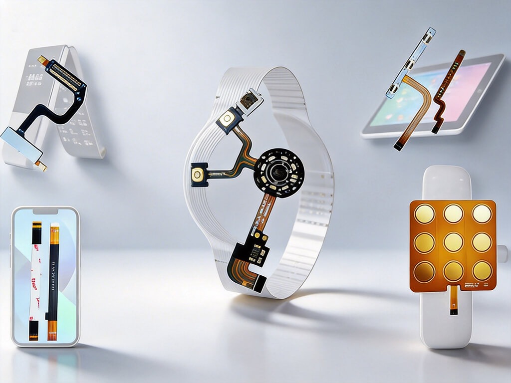 Illustrations of flexible PCBs and their applications