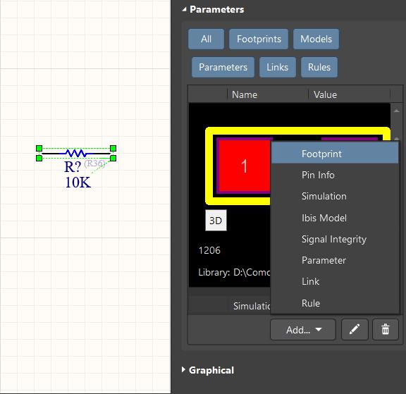 Para asignar una huella a los componentes en Altium