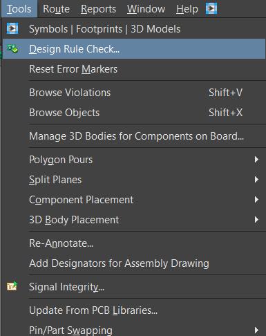 Verificando el diseño en Altium