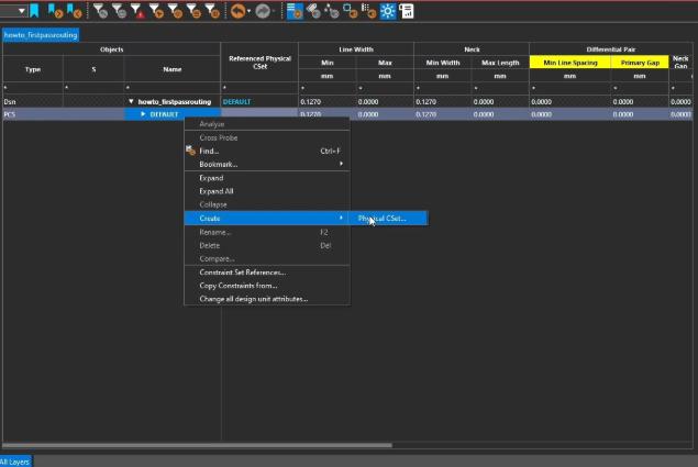 Establecer reglas y restricciones de diseño en el software OrCAD