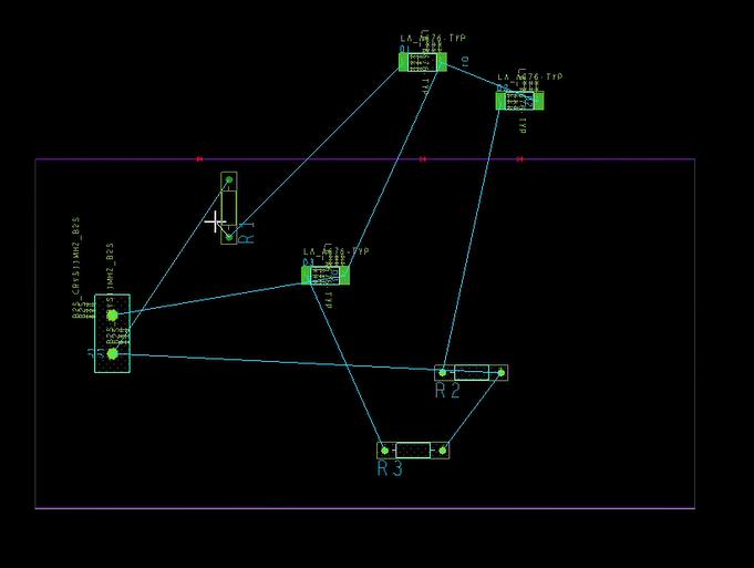 La interfaz de diseño de PCB en el software OrCAD