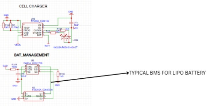 BMS Típico para baterías LIPO