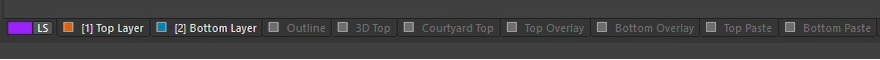 Una captura de pantalla de la configuración de la pila de capas en CircuitMaker