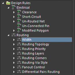Interfaz de Reglas de Diseño de Circuit Maker
