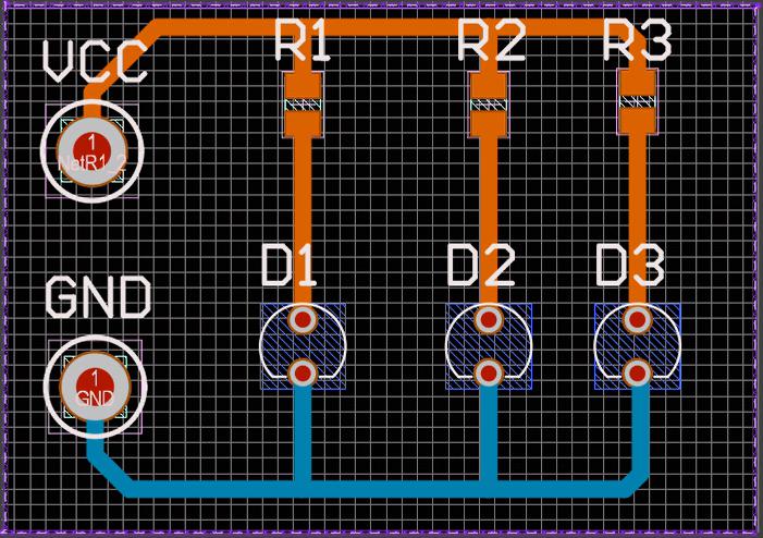 Convertir líneas vacías en pistas de cobre reales en la PCB en Circuit Maker