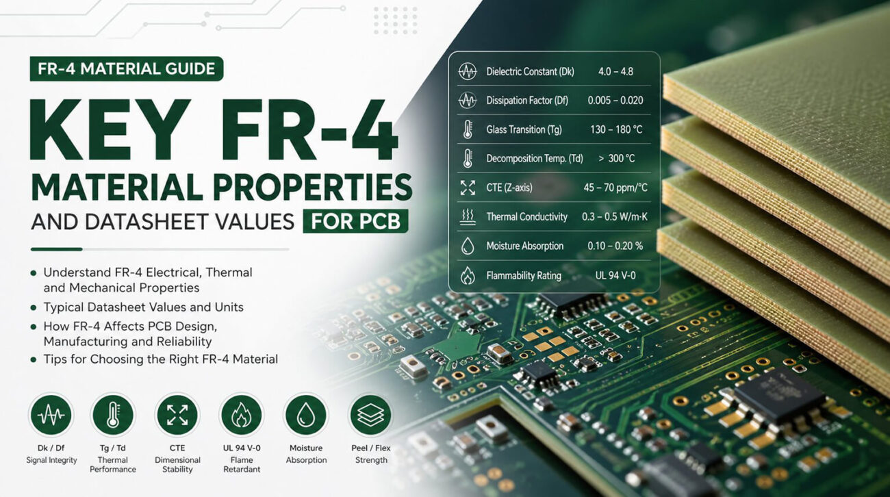 Propiedades del Material Clave FR-4 y Valores de la Hoja de Datos para PCB