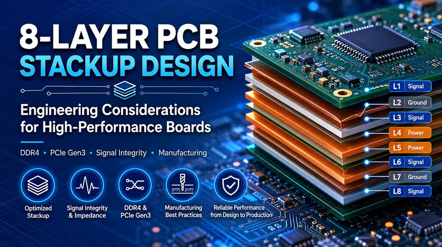 8 Layer PCB Stackup Design Guide