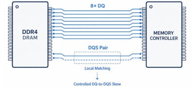 Diagrama Esquemático del Bus de Datos DDR4