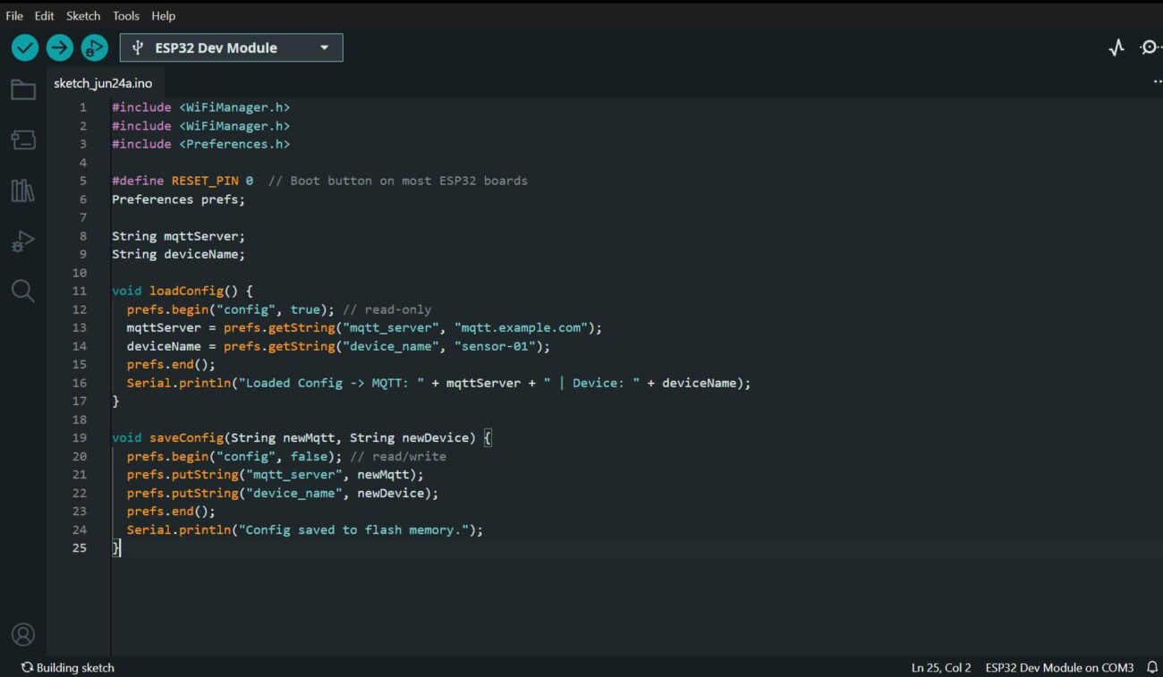 Memory management code