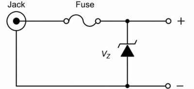 Overvoltage protection using zener diode