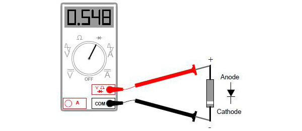 Test a Diode with a Multimeter Diode Test Mode